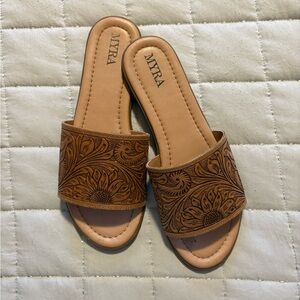 Myra Bag Women's Brown Slide Sandals